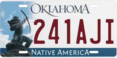 OK license plate 241AJI