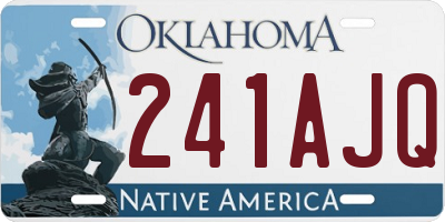 OK license plate 241AJQ