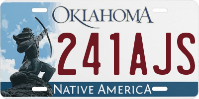 OK license plate 241AJS