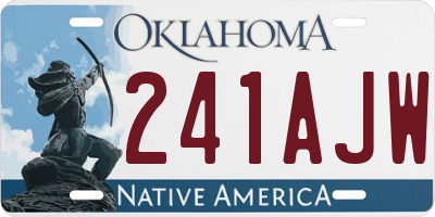 OK license plate 241AJW