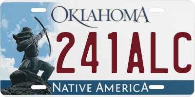 OK license plate 241ALC