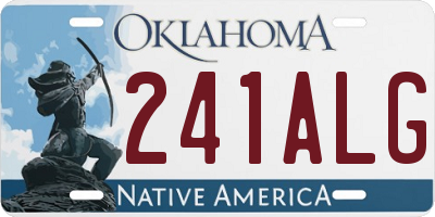 OK license plate 241ALG
