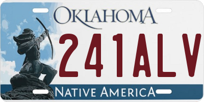 OK license plate 241ALV
