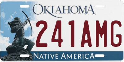 OK license plate 241AMG