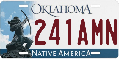 OK license plate 241AMN