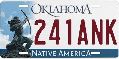 OK license plate 241ANK