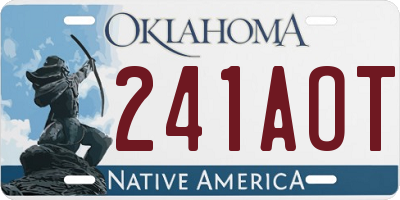 OK license plate 241AOT