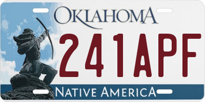 OK license plate 241APF