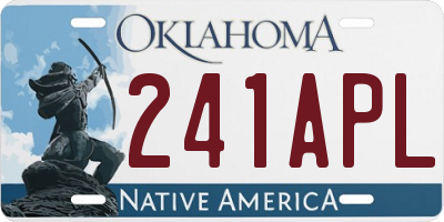 OK license plate 241APL