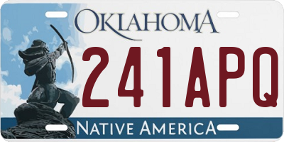 OK license plate 241APQ