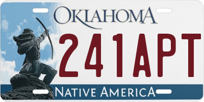 OK license plate 241APT