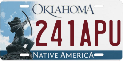 OK license plate 241APU