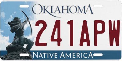 OK license plate 241APW