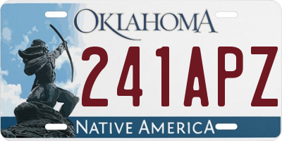 OK license plate 241APZ