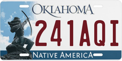 OK license plate 241AQI