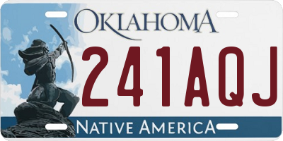 OK license plate 241AQJ