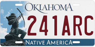 OK license plate 241ARC