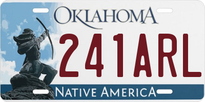 OK license plate 241ARL