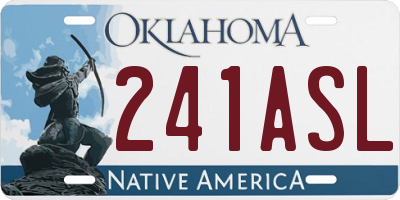 OK license plate 241ASL