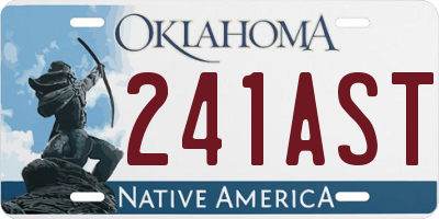 OK license plate 241AST
