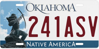 OK license plate 241ASV
