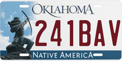 OK license plate 241BAV