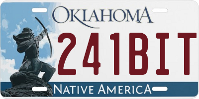 OK license plate 241BIT