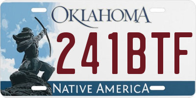 OK license plate 241BTF
