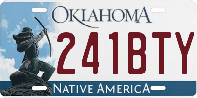 OK license plate 241BTY