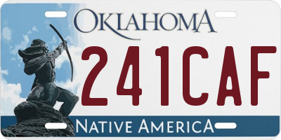 OK license plate 241CAF