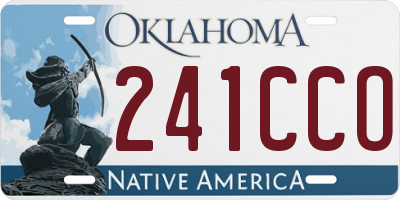 OK license plate 241CCO