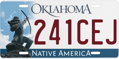 OK license plate 241CEJ