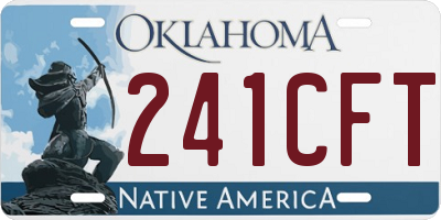 OK license plate 241CFT