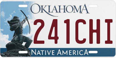 OK license plate 241CHI