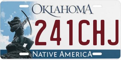 OK license plate 241CHJ