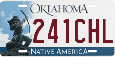 OK license plate 241CHL