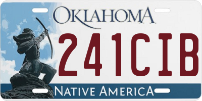 OK license plate 241CIB