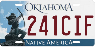 OK license plate 241CIF