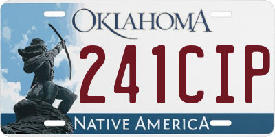 OK license plate 241CIP