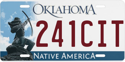 OK license plate 241CIT