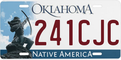 OK license plate 241CJC