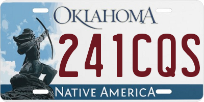 OK license plate 241CQS