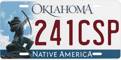 OK license plate 241CSP