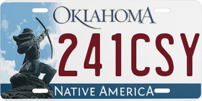 OK license plate 241CSY