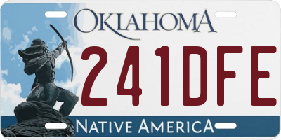 OK license plate 241DFE
