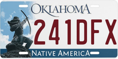 OK license plate 241DFX