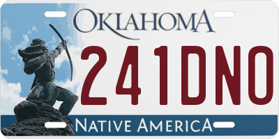 OK license plate 241DNO