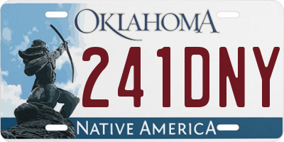 OK license plate 241DNY