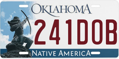 OK license plate 241DOB