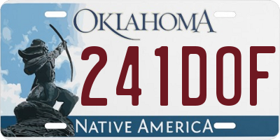 OK license plate 241DOF